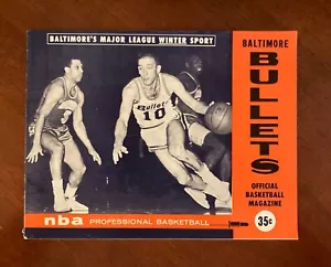 Vintage 1960's Baltimore Bullets vs. NY Knicks Official NBA Magazine - Picture 1 of 5