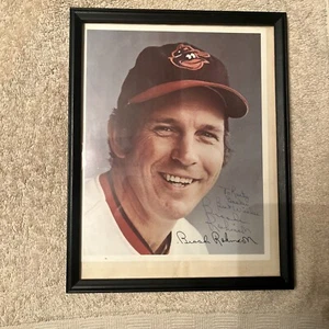 Brooks Robinson auto autograph signed 8 x 10 photo to Rusty Framed - Picture 1 of 2