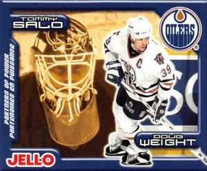 Juego de fábrica Jell-O Partners of Power 1999-00 #8 Doug Weight/Tommy Salo - Imagen 1 de 2