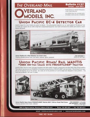 catalogo rivista OVERLAND MODELS MAIL Bulletin 137 2003      E   bb - Image 1 of 2