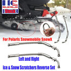 Left and Right Ice & Snow Scratchers Reverse Set For Polaris Snowmobile SnowX 