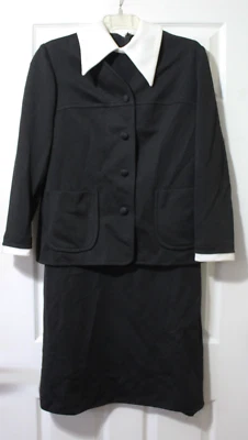 Vintage 60s Size 10 / M Alfred Werber Little Black Jacket  Dress - Изображение 1 из 4