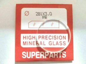 Quality Watch Glass Mineral Crystal Face Flat Round 3mm Thick, Ø 24mm to 50mm - Picture 1 of 3