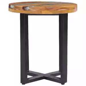 Solid Teak Wood Coffee Table 40x45cm Polyresin Side Sofa Couch Stand vidaXL - Picture 1 of 9