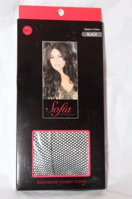Sofia by Sofia Vergara Backseam Fishnet Tights Black Medium/Large  - Image 1 of 2