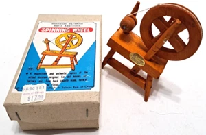 Shackman Wooden Spinning Wheel Handmade Hardwood Dollhouse Furniture #7334 - Picture 1 of 4