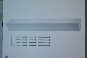 Vevor Mailbox Post 43" High Stand White Powder Coated Kit Steel Surface Mount - Picture 1 of 4