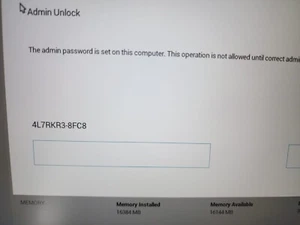 8FC8 Unlock admin bios password dell latitude 5420,latitude 5400,latitude 7400 - Picture 1 of 1