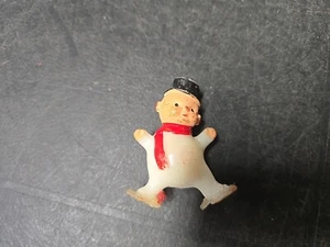 Snowman plastic decorative ornament vintage 1960s Xmas home decoration - Picture 1 of 9