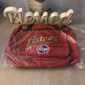 Houston Astros Baseball Kroger Logo Zipper Duffle Gym Shoulder Bag - Picture 1 of 5