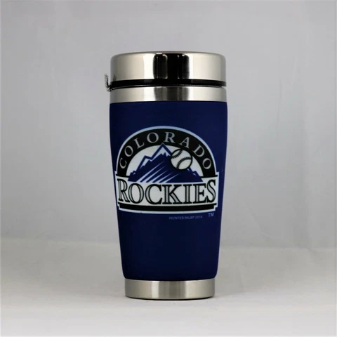 Colorado Rockies MLB 16oz Travel Tumbler Coffee Mug Cup Cover
