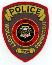 CONNECTICUT CT WOLCOTT POLICE NICE SHOULDER PATCH SHERIFF