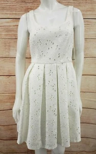 New Sachin & Babi Noir Dress Size 2 White Guipure Lace Alma Sleeveless w/Pockets - Picture 1 of 8