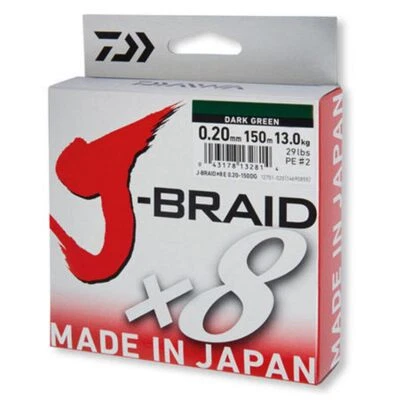 Daiwa J-Braid X8 300m Spule Stärke und Farbe zur Auswahl Geflochtene Schnur - Bild 1 von 4