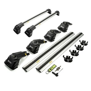 für TOYOTA PROACE VERSO 2016+ DACHGEPÄCKTRÄGER DACHTRÄGER ALUMINIUM SCHWARZ - Picture 1 of 9