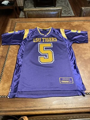 LSU Tigers Football Jersey Colosseum Athletics #5 Youth XL (20) - Women’s Large - Image 1 of 4