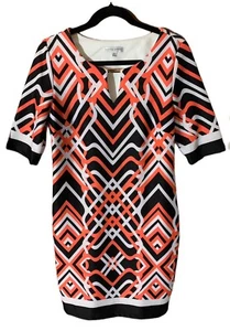 Sandra Darren Retro Multicolored Block Dress Size 8 - Picture 1 of 4