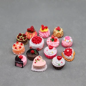14PC 1:12 Scale Dollhouse Miniatures Decorate Fruit Cake Mini Food Bakery Store - Picture 1 of 7