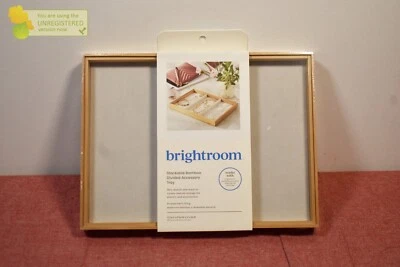 Brightroom 9" x 12" Stackable Bamboo Accessory 3 Section Tray - Image 1 of 4
