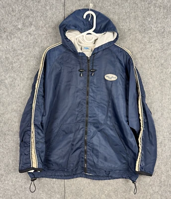 Vintage RIP CURL Jacket Mens Large Blue Full Zip Nylon LINED Surf Swim Beach 90s - Image 1 of 4