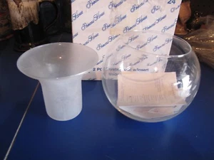 Vintage Princess House 6124 - Ciotola di cristallo 2 pezzi con inserto USA - Foto 1 di 5