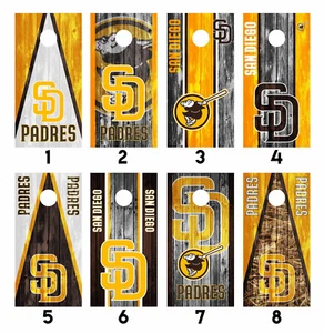 San Diego Padres Cornhole Wrap Skin Decal Vinyl Sticker MANY DESIGNS SK54 - Picture 1 of 1