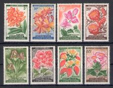 1961-62 Ivory Coast, Yvert n. 192A/198 - Flowers - MNH**