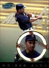1999 Pacific Invincible Platinum Blue Astros Baseball Card #64 Moises Alou /67