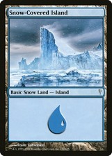 1x Snow-Covered Island Coldsnap Lightly Played MTG