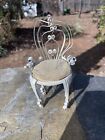 Vintage Wire Curly-Q Pin Cushion Chair