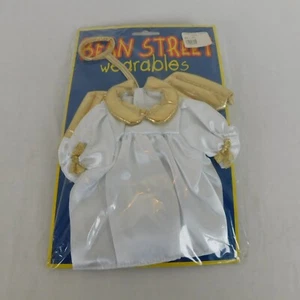 Angel Costume For 8" Plush Bear Toy Visions Bean Street Wearables White Gold New - Picture 1 of 6