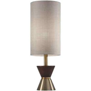 Adesso 4268-21 Carmen 23 in. Table Lamp Antique Brass and Walnut Rubberwood - Picture 1 of 4