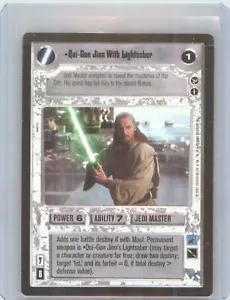 Qui-Gon Jinn mit Lichtschwert (selten) | Lichtseite | Theed Palace | Star Wars CCG - Bild 1 von 2