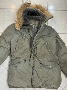 Extreme Cold Weather Parka N-3B Military Insulated Jacket Coat Medium REAL FUR - Picture 1 of 17