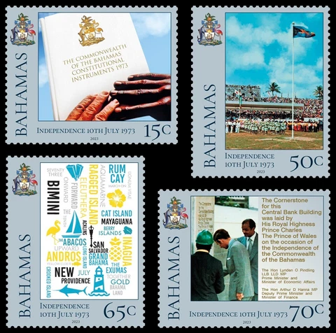 BAHAMAS 2023 INDEPENDENCE 50th ANNIVERSARY HRH PRINCE CHARLES FLAG ROYALTY Cover