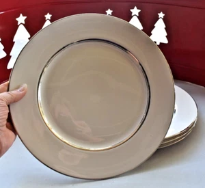 4~Mirador (Rim) by Flintridge Bon-Lite Platinum Trim 10.75" Ivory Porcelain 1959 - Picture 1 of 6