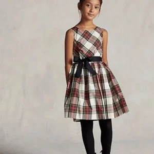 Polo Ralph Lauren Mädchen Urlaub weiß kariertes Kleid Größe 16 - Bild 1 von 7