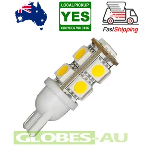 2x 12V LED T10 COOL WHITE LIGHT Camper Bulb Globe Car 9SMD Wedge 194 168 W5W - Picture 1 of 3