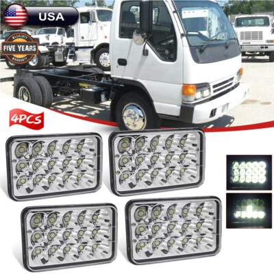 4 Piezas Faro Ajuste Isuzu NQR NPR NPR-HD FTR 4x6" Faro LED Alto/Bajo Viga Sellada Foto 1 de 4