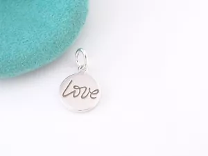 TIFFANY & CO ARGENTO PICASSO LOVE CHARM CIONDOLO SACCHETTO INCLUSO - Foto 1 di 4