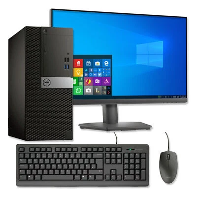 FAST COMPUTER i3 i5 QUAD DESKTOP TOWER PC TFT SET 16GB WINDOWS 11 HDD/SSD - Image 1 of 3
