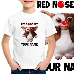 T-shirt personnalisé jour nez rouge bande dessinée relief hommes enfants garçons t-shirt adulte 003 - Photo 1 sur 4