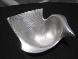 Original VTG Don Drumm Cast Aluminum Dove Bird Metal Bowl Serve Ware Bakeware - Picture 1 of 10