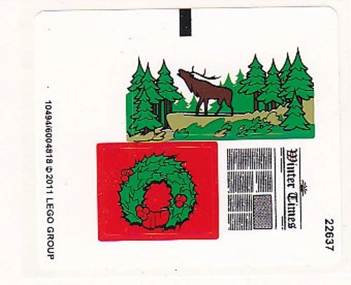 LEGO 10229 - Winter Village Cottage - STICKER SHEET - Image 1 of 1
