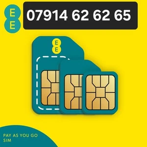 VIP Number,Special Number,Easy Number,UK EE Sim Card Pay as You Go Universal Sim - Zdjęcie 1 z 7
