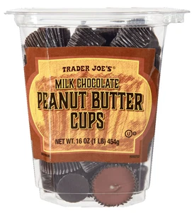 Nuove tazze Trader Joe's cioccolato al latte burro di arachidi 16 oz - Foto 1 di 1