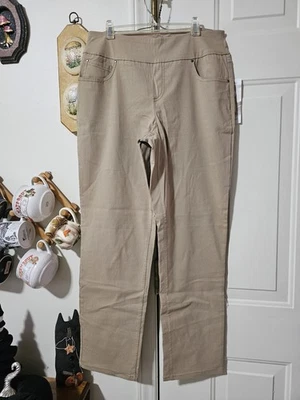 Pantalones para mujer M 8-10 blancos con control de barriga de ciervo caqui nuevos con etiquetas Foto 1 de 2