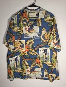 Tommy Bahama vintage shirt XL season greeting original fit button short sleeve - Picture 1 of 10