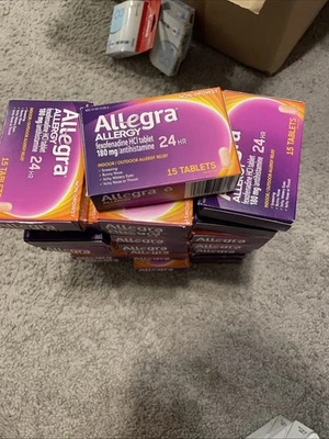LOTE 18 comprimidos Allegra 24 horas 180 mg/antihistamínicos 15 cada uno sellado caducidad 5/2026+ Foto 1 de 3