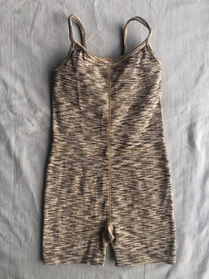 Joylab Mujer Talla S Onda Marrón Elastizado Activo Sin Mangas Recortado Body Mameluco Foto 1 de 4